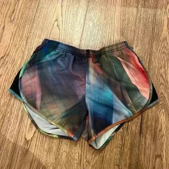 Nike Dri Fit Lined Running Shorts Women's Size XS Purple Multi - Picture 1 of 5